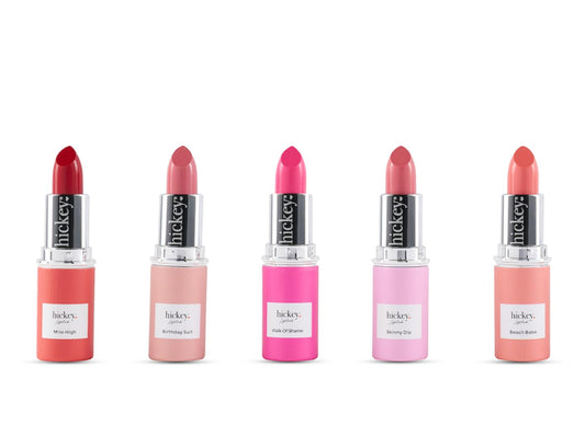 Lipstick for Women Fashion Week Lipstick Collection Refillable Perfect Red Lipstick, Hot Pink, Nude, Light Pink & Coral Organic, Vegan, Gluten-Free Lipstick Long Lasting (Pack of 5)